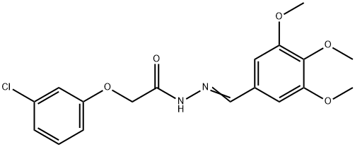 2-(3-chlorophenoxy)-N'-(3,4,5-trimethoxybenzylidene)acetohydrazide Structure