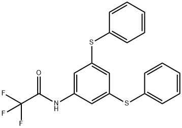 N-[3,5-bis(phenylsulfanyl)phenyl]-2,2,2-trifluoroacetamide 구조식 이미지