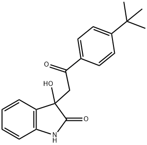 3-[2-(4-tert-butylphenyl)-2-oxoethyl]-3-hydroxy-1,3-dihydro-2H-indol-2-one Structure