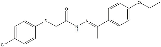 2-[(4-chlorophenyl)sulfanyl]-N'-[1-(4-ethoxyphenyl)ethylidene]acetohydrazide Structure