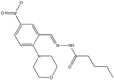 N'-[5-nitro-2-(4-morpholinyl)benzylidene]pentanohydrazide Structure