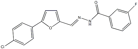 N'-{[5-(4-chlorophenyl)-2-furyl]methylene}-3-fluorobenzohydrazide 구조식 이미지