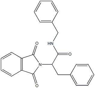 N-benzyl-2-(1,3-dioxo-1,3-dihydro-2H-isoindol-2-yl)-3-phenylpropanamide 구조식 이미지