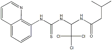 3-methyl-N-(2,2,2-trichloro-1-{[(8-quinolinylamino)carbothioyl]amino}ethyl)butanamide 구조식 이미지