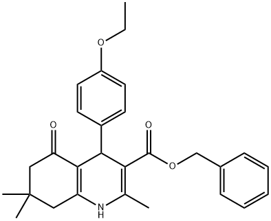 phenylmethyl 4-[4-(ethyloxy)phenyl]-2,7,7-trimethyl-5-oxo-1,4,5,6,7,8-hexahydroquinoline-3-carboxylate Structure