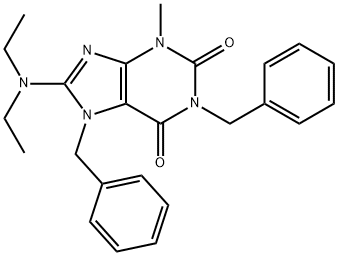 1,7-dibenzyl-8-(diethylamino)-3-methyl-3,7-dihydro-1H-purine-2,6-dione Structure