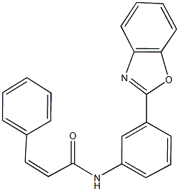 N-[3-(1,3-benzoxazol-2-yl)phenyl]-3-phenylacrylamide 구조식 이미지