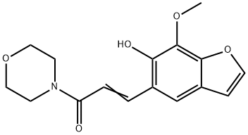 7-methoxy-5-[3-(4-morpholinyl)-3-oxo-1-propenyl]-1-benzofuran-6-ol 구조식 이미지