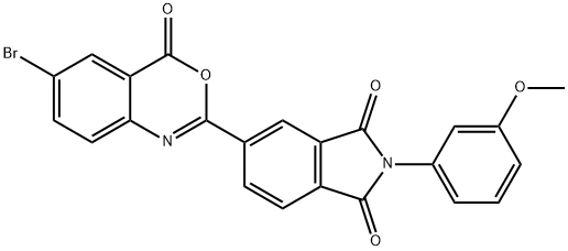 5-(6-bromo-4-oxo-4H-3,1-benzoxazin-2-yl)-2-(3-methoxyphenyl)-1H-isoindole-1,3(2H)-dione 구조식 이미지