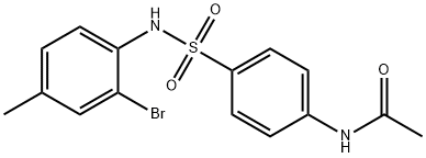 N-{4-[(2-bromo-4-methylanilino)sulfonyl]phenyl}acetamide Structure