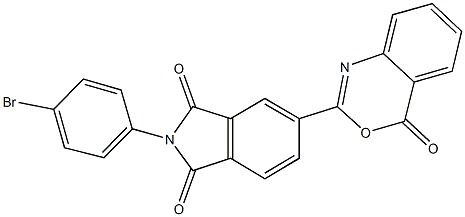 2-(4-bromophenyl)-5-(4-oxo-4H-3,1-benzoxazin-2-yl)-1H-isoindole-1,3(2H)-dione 구조식 이미지