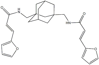 3-(2-furyl)-N-{[3-({[3-(2-furyl)acryloyl]amino}methyl)-1-adamantyl]methyl}acrylamide Structure