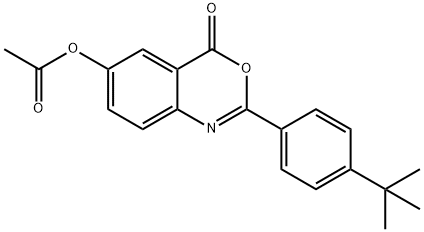 2-(4-tert-butylphenyl)-4-oxo-4H-3,1-benzoxazin-6-yl acetate 구조식 이미지