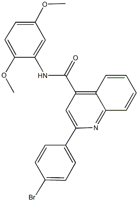 2-(4-bromophenyl)-N-(2,5-dimethoxyphenyl)-4-quinolinecarboxamide Structure