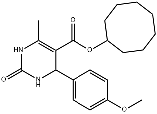 cyclooctyl 4-(4-methoxyphenyl)-6-methyl-2-oxo-1,2,3,4-tetrahydro-5-pyrimidinecarboxylate 구조식 이미지