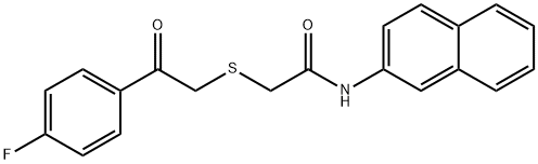 2-{[2-(4-fluorophenyl)-2-oxoethyl]sulfanyl}-N-(2-naphthyl)acetamide 구조식 이미지