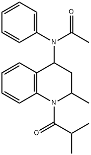 N-(1-isobutyryl-2-methyl-1,2,3,4-tetrahydro-4-quinolinyl)-N-phenylacetamide 구조식 이미지