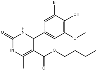 butyl 4-(3-bromo-4-hydroxy-5-methoxyphenyl)-6-methyl-2-oxo-1,2,3,4-tetrahydro-5-pyrimidinecarboxylate Structure