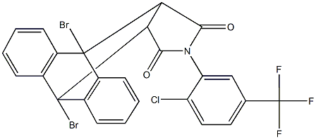 1,8-dibromo-17-[2-chloro-5-(trifluoromethyl)phenyl]-17-azapentacyclo[6.6.5.0~2,7~.0~9,14~.0~15,19~]nonadeca-2,4,6,9,11,13-hexaene-16,18-dione 구조식 이미지