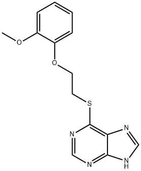 6-{[2-(2-methoxyphenoxy)ethyl]sulfanyl}-9H-purine 구조식 이미지