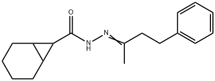 N'-(1-methyl-3-phenylpropylidene)bicyclo[4.1.0]heptane-7-carbohydrazide Structure