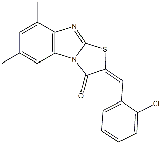 2-(2-chlorobenzylidene)-6,8-dimethyl[1,3]thiazolo[3,2-a]benzimidazol-3(2H)-one Structure
