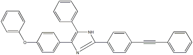 phenyl 4-{5-phenyl-2-[4-(phenylethynyl)phenyl]-1H-imidazol-4-yl}phenyl ether 구조식 이미지