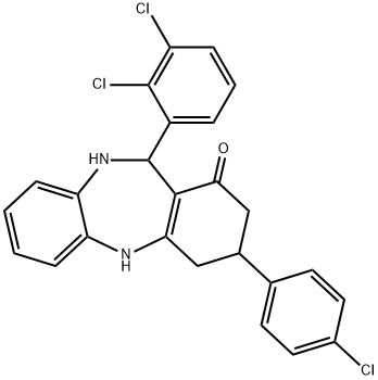 3-(4-chlorophenyl)-11-(2,3-dichlorophenyl)-2,3,4,5,10,11-hexahydro-1H-dibenzo[b,e][1,4]diazepin-1-one Structure