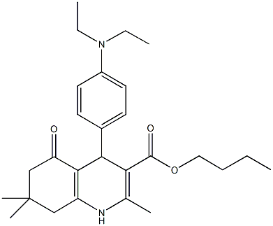 butyl 4-[4-(diethylamino)phenyl]-2,7,7-trimethyl-5-oxo-1,4,5,6,7,8-hexahydro-3-quinolinecarboxylate Structure