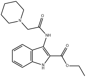 ethyl 3-[(1-piperidinylacetyl)amino]-1H-indole-2-carboxylate 구조식 이미지