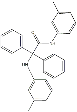 N-(3-methylphenyl)-2,2-diphenyl-2-(3-toluidino)acetamide 구조식 이미지