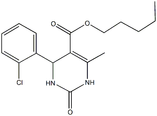 pentyl 4-(2-chlorophenyl)-6-methyl-2-oxo-1,2,3,4-tetrahydro-5-pyrimidinecarboxylate 구조식 이미지