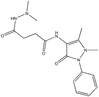 4-(2,2-dimethylhydrazino)-N-(1,5-dimethyl-3-oxo-2-phenyl-2,3-dihydro-1H-pyrazol-4-yl)-4-oxobutanamide Structure