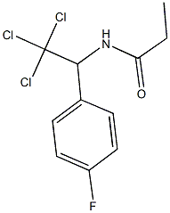 N-[2,2,2-trichloro-1-(4-fluorophenyl)ethyl]propanamide 구조식 이미지