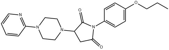 1-(4-propoxyphenyl)-3-[4-(2-pyridinyl)-1-piperazinyl]-2,5-pyrrolidinedione 구조식 이미지