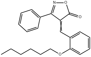 4-[2-(hexyloxy)benzylidene]-3-phenyl-5(4H)-isoxazolone Structure