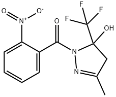 1-{2-nitrobenzoyl}-3-methyl-5-(trifluoromethyl)-4,5-dihydro-1H-pyrazol-5-ol Structure