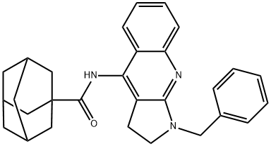 N-(1-benzyl-2,3-dihydro-1H-pyrrolo[2,3-b]quinolin-4-yl)-1-adamantanecarboxamide 구조식 이미지