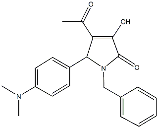 4-acetyl-1-benzyl-5-[4-(dimethylamino)phenyl]-3-hydroxy-1,5-dihydro-2H-pyrrol-2-one 구조식 이미지