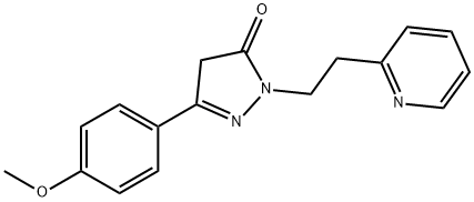 5-(4-methoxyphenyl)-2-[2-(2-pyridinyl)ethyl]-2,4-dihydro-3H-pyrazol-3-one Structure