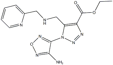 ethyl 1-(4-amino-1,2,5-oxadiazol-3-yl)-5-{[(2-pyridinylmethyl)amino]methyl}-1H-1,2,3-triazole-4-carboxylate 구조식 이미지