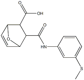 3-{[3-(methylsulfanyl)anilino]carbonyl}-7-oxabicyclo[2.2.1]hept-5-ene-2-carboxylic acid Structure