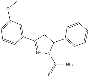 3-(3-methoxyphenyl)-5-phenyl-4,5-dihydro-1H-pyrazole-1-carbothioamide Structure