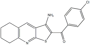 (3-amino-5,6,7,8-tetrahydrothieno[2,3-b]quinolin-2-yl)(4-chlorophenyl)methanone 구조식 이미지