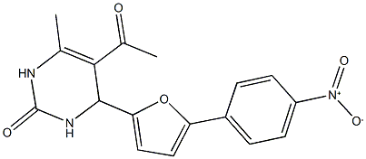 5-acetyl-4-(5-{4-nitrophenyl}-2-furyl)-6-methyl-3,4-dihydro-2(1H)-pyrimidinone 구조식 이미지