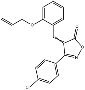 4-[2-(allyloxy)benzylidene]-3-(4-chlorophenyl)-5(4H)-isoxazolone 구조식 이미지