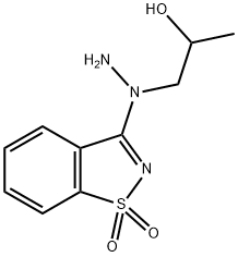 1-[1-(1,1-dioxido-1,2-benzisothiazol-3-yl)hydrazino]-2-propanol 구조식 이미지