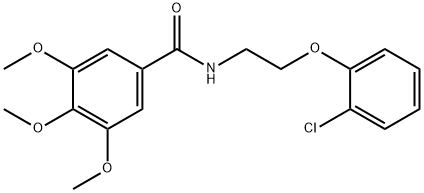 N-[2-(2-chlorophenoxy)ethyl]-3,4,5-trimethoxybenzamide 구조식 이미지