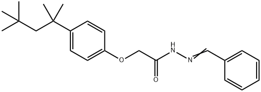 N'-benzylidene-2-[4-(1,1,3,3-tetramethylbutyl)phenoxy]acetohydrazide 구조식 이미지