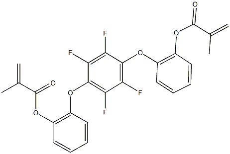 2-{2,3,5,6-tetrafluoro-4-[2-(methacryloyloxy)phenoxy]phenoxy}phenyl 2-methylacrylate 구조식 이미지